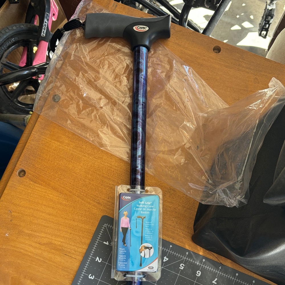 NWT Carex Blue Adjustable Walking Cane